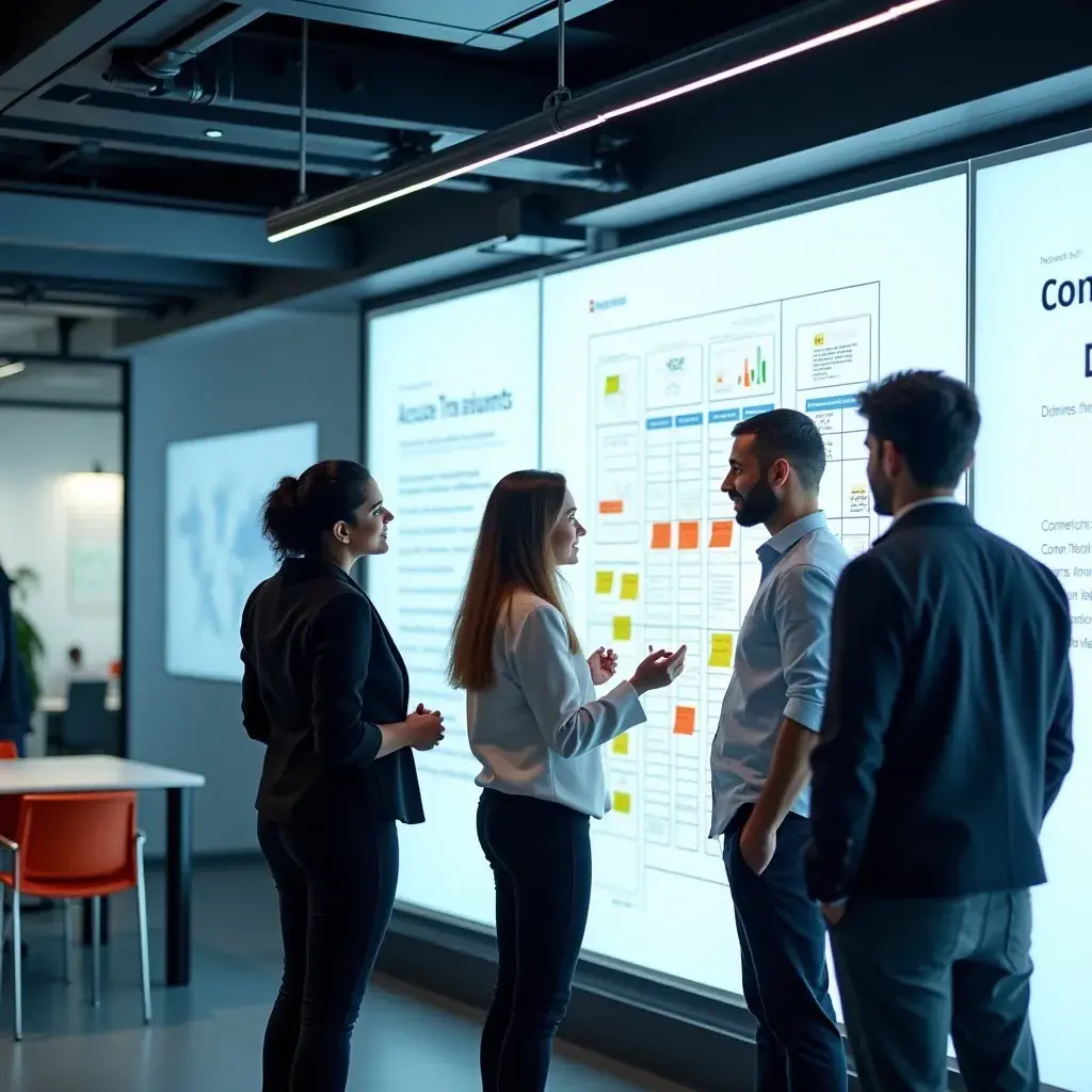 Berater, die eine Strategie für nachhaltiges Wachstum ausarbeiten