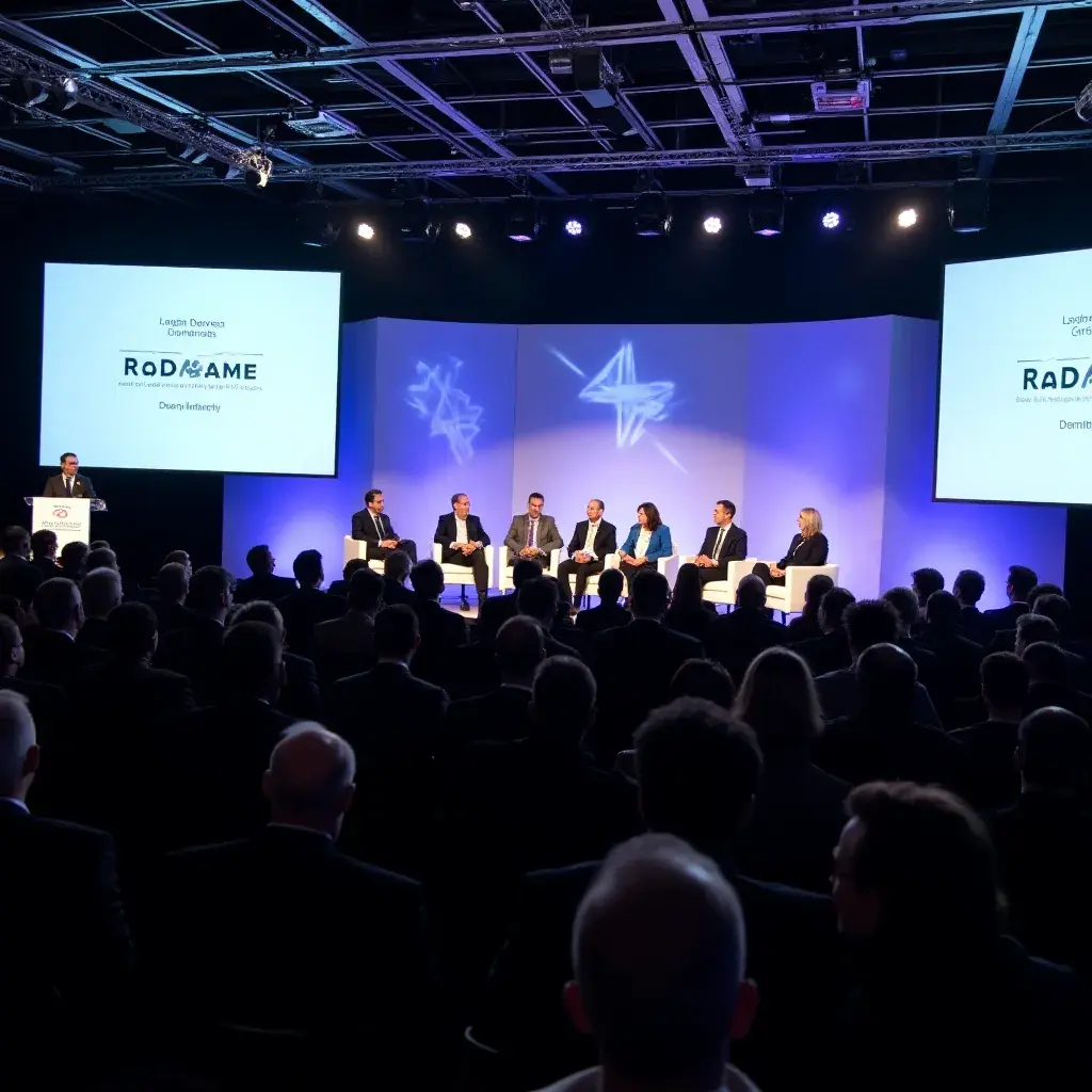 Meetingraum mit einem Whiteboard voller Ideen und Strategien