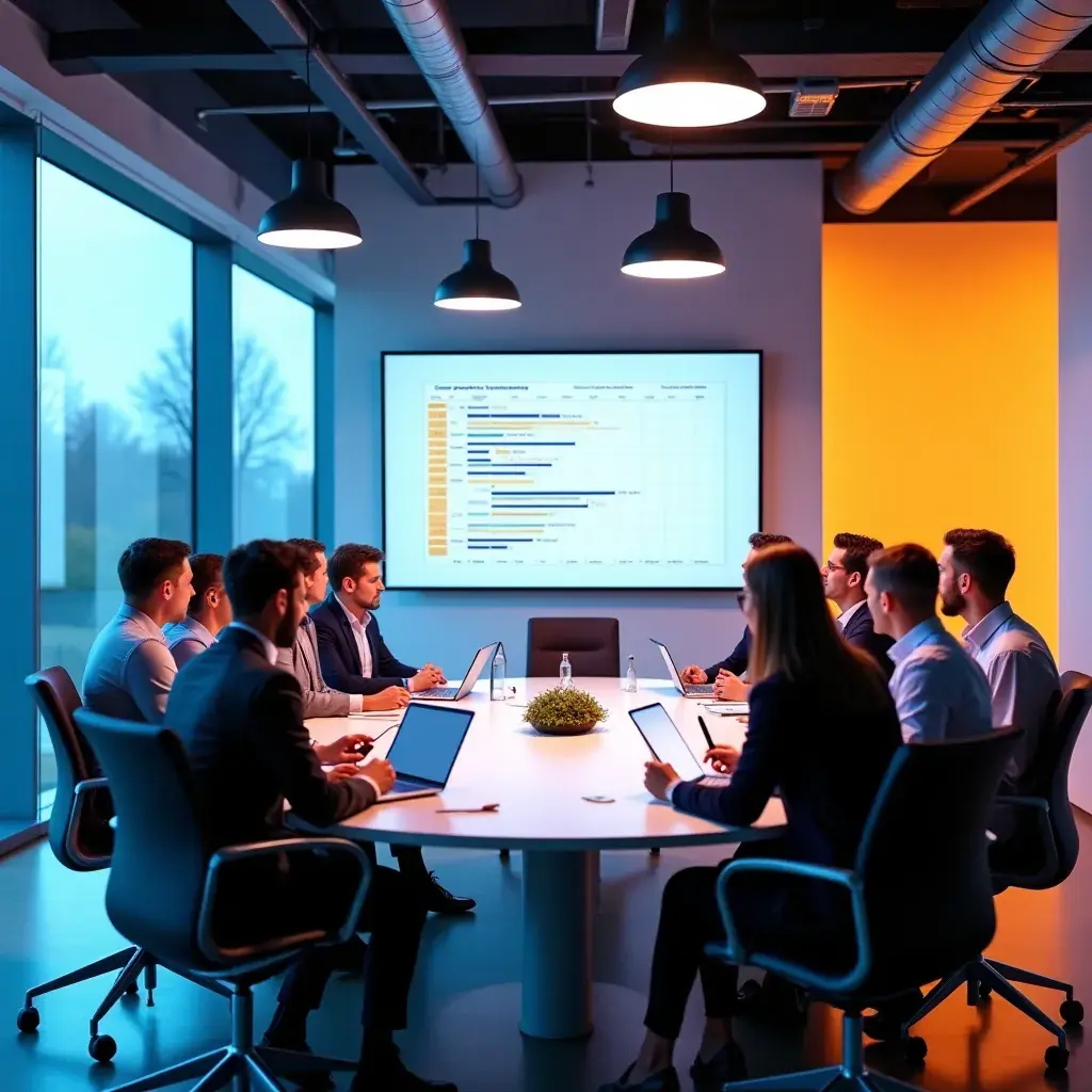 Strategische Planungssitzung mit Unternehmensberatern